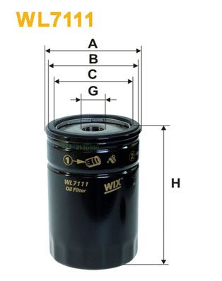 WIX FILTERS Масляный фильтр, ступенчатая коробка передач WL7111